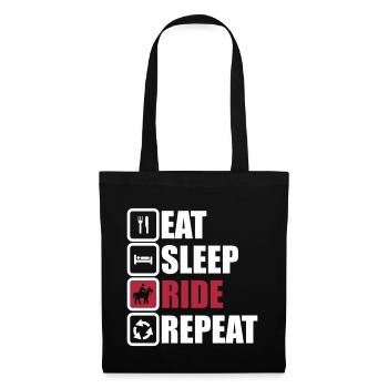 eat sleep ride repeat,horse riding,horses - Tote Bag - black - Front