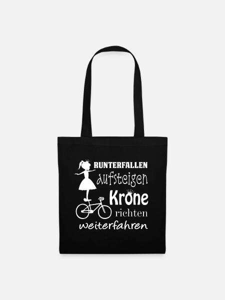Kunstrad, Kunstradfahren, Krone richten - Stoffbeutel - Schwarz