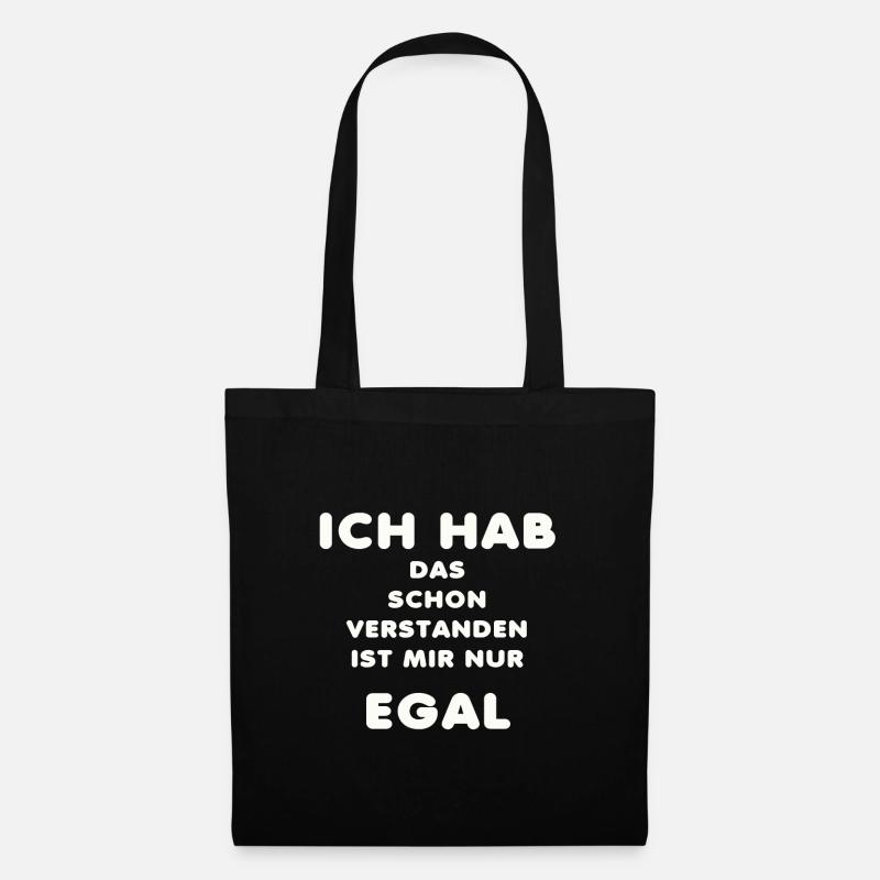 Spruch Sprüche Verstanden Lustig Witzig Geschenk - Stoffbeutel - Schwarz