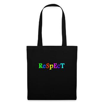 Respekt Akzeptanz Toleranz Anerkennung Geltung - Stoffbeutel - Schwarz - Vorne