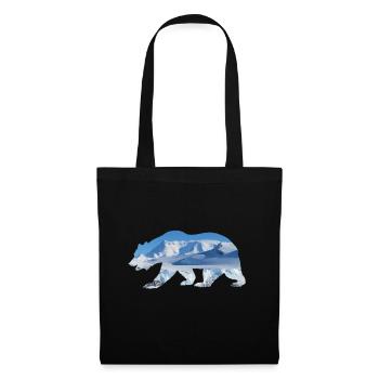 Eisbär - Stoffbeutel - Schwarz - Vorne