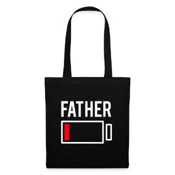 Vater Vatertag Papa Dad Partnerlook JGA Verlobung - Stoffbeutel - Schwarz - Vorne