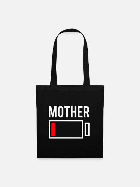 Mutter Mama Muttertag Mami Partnerlook Verlobung - Stoffbeutel - Schwarz