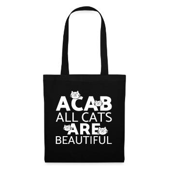Chat chaton miaou chat domestique oeil de chat - Sac en tissu - noir - Devant