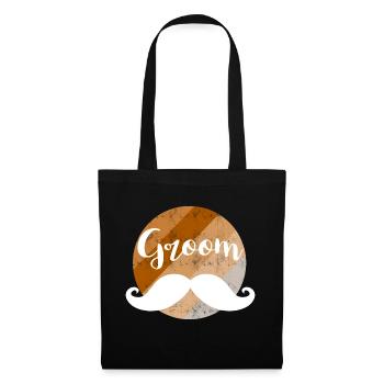 Groom mustache - Stoffbeutel - Schwarz - Vorne