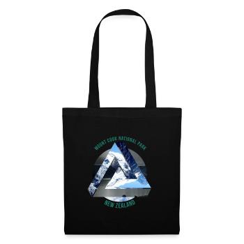 Mount Cook Neuseeland Wanderlust Geschenkidee - Stoffbeutel - Schwarz - Vorne