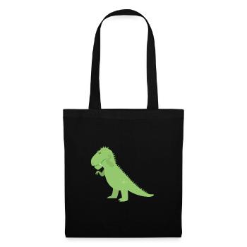 Dinosaures - Sac en tissu - noir - Devant