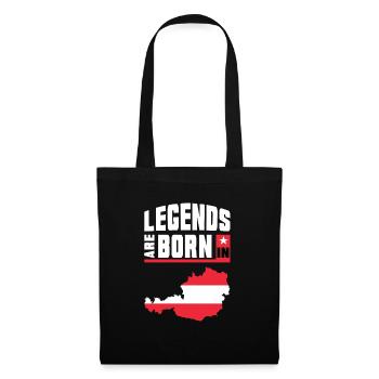 Les légendes sont nés en Autriche / cadeau - Sac en tissu - noir - Devant
