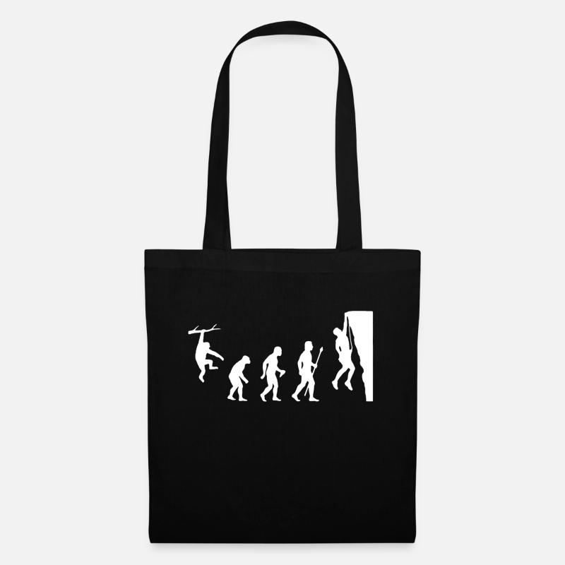 Rock Climbing Evolution Shirt - Tote Bag - black