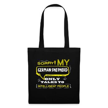 Chemise de berger allemand - Sac en tissu - noir - Devant