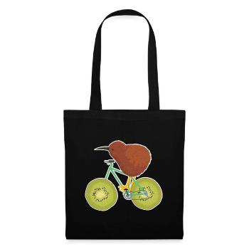 kiwi - Sac en tissu - noir - Devant