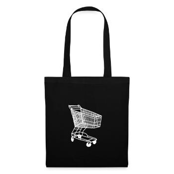 Shopping Cart Style Gift - Tote Bag - black - Front
