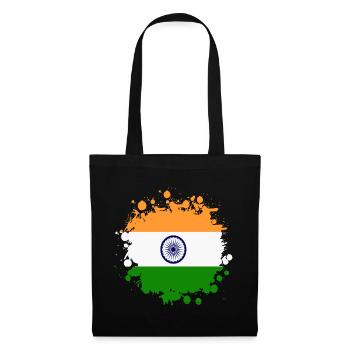 Inde tache tache / cadeau de drapeau Asie - Sac en tissu - noir - Devant