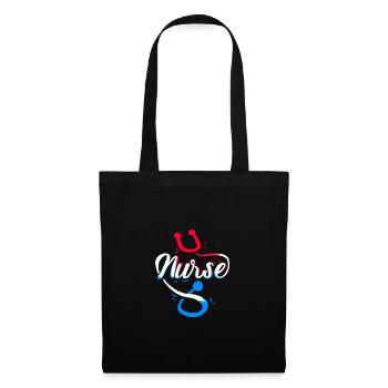 Nurse stethoscope job job gift - Tote Bag - black - Front