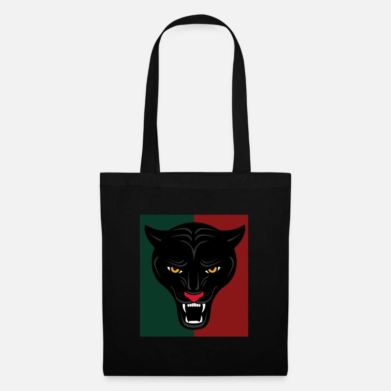 Jaguar schwarze Panther Geschenkidee - Stoffbeutel - Schwarz