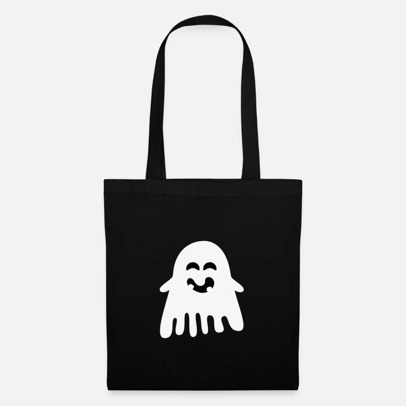 Laughing Ghost – Minimalist Halloween - Tote Bag - black