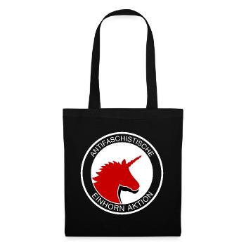 Anti-fascist unicorn action - Tote Bag - black - Front
