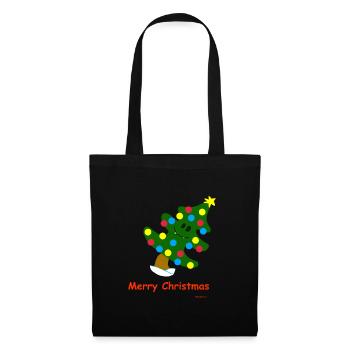 Arbre de Noël / Arbre de Noël - Sac en tissu - noir - Devant