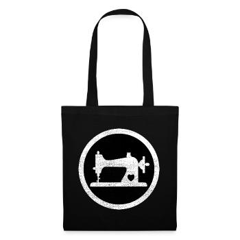 Machine à coudre vintage - Sac en tissu - noir - Devant