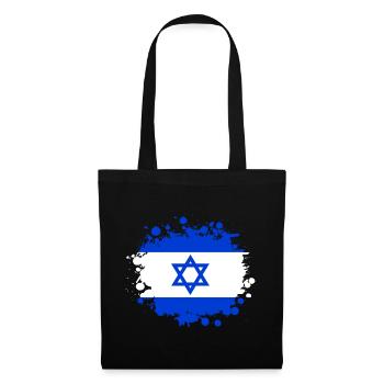 Israel Klecks / Jerusalem Geschenk Nationalfarben - Stoffbeutel - Schwarz - Vorne