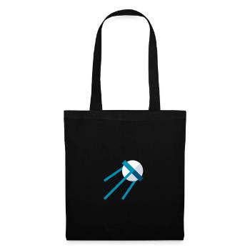 Satellite dans l’espace – Icône bleue de l’espace - Sac en tissu - noir - Devant