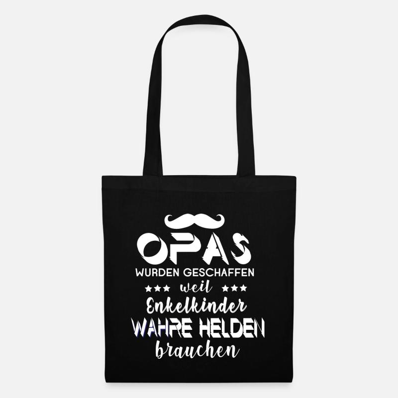 Opa Enkelkinder - Stoffbeutel - Schwarz
