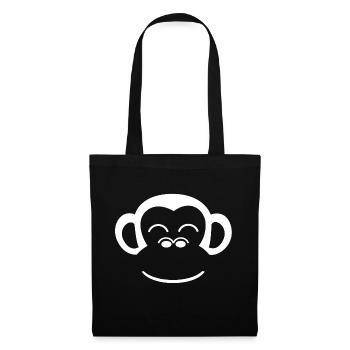 Monkey monkey face gorilla human monkey animal face - Tote Bag - black - Front
