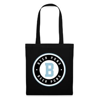 Beer Pong Badge Blue Logo - Tote Bag - black - Front