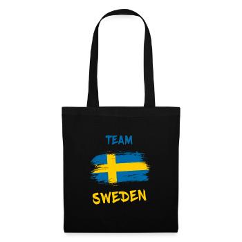 Team Schweden / Stockholm Geschenk Skandinavien - Stoffbeutel - Schwarz - Vorne