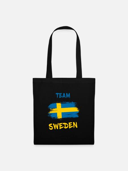 Team Schweden / Stockholm Geschenk Skandinavien - Stoffbeutel - Schwarz