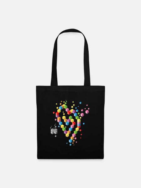 Geek Heart - Tote Bag - black