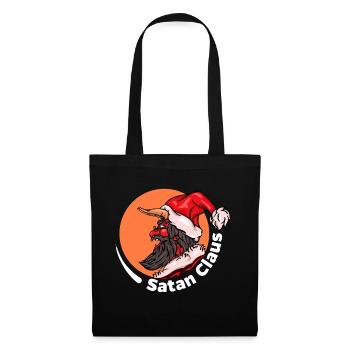 Bad Santa Claus Satan Claus Père Noël - Sac en tissu - noir - Devant