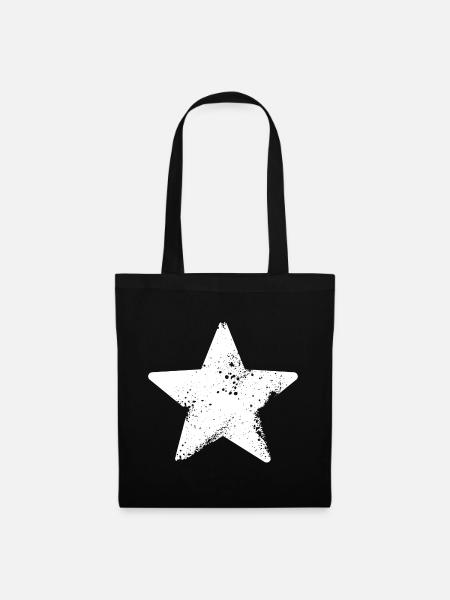 stern himmel star splatter - Stoffbeutel - Schwarz
