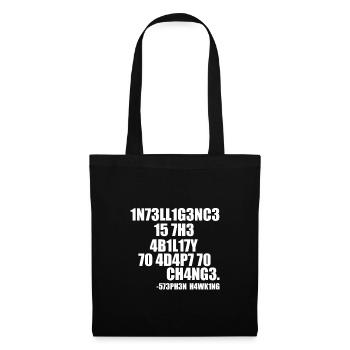 INTELLIGENT STEPHEN HAWKING SPRUCH! IDEE CADEAU - Sac en tissu - noir - Devant