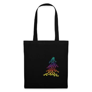 Sapin de Noël Rainbow Neon – Dots & Lights - Sac en tissu - noir - Devant