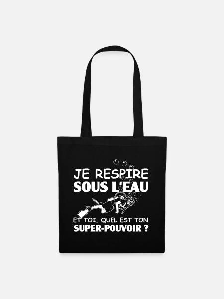 Super-Pouvoir Plongeuse - Sac en tissu - noir