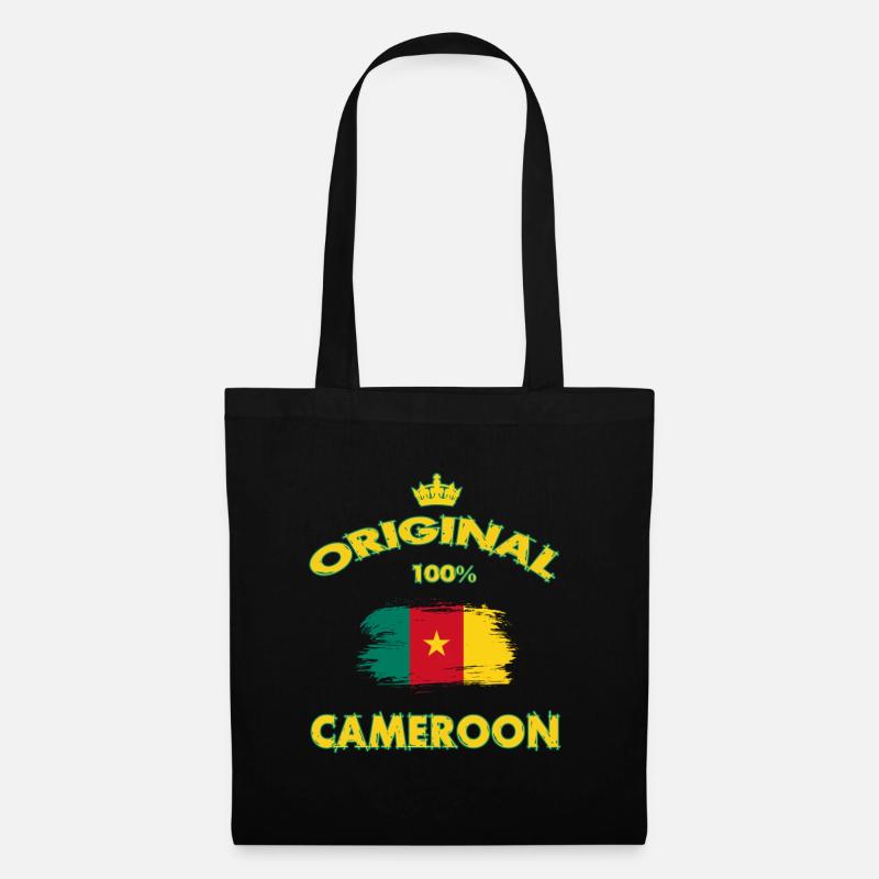 Kamerun Original 100% / Geschenk Afrika - Stoffbeutel - Schwarz
