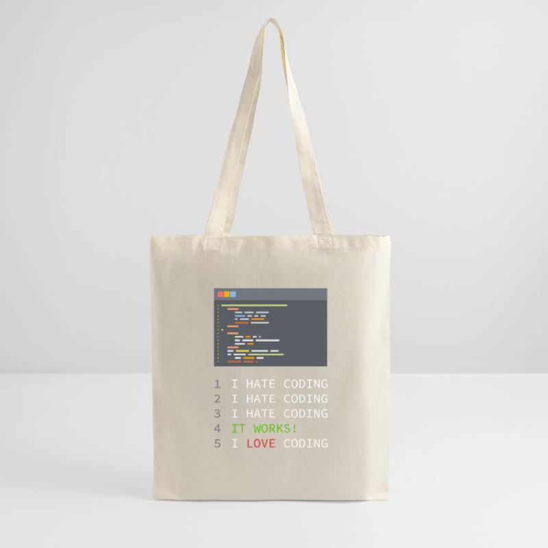 I love coding! Programmers, nerds, computers Tote Bag