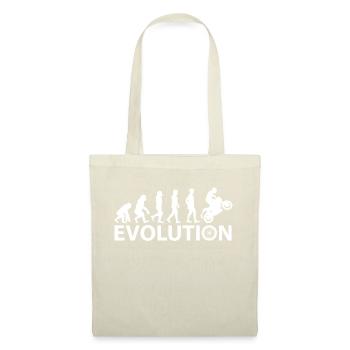 Evolution Affe zum Motorbiker Lustiges Geschenk - Stoffbeutel - Natur - Vorne