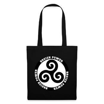 Triskele Breizh power Bretagne - Sac en tissu - noir - Devant