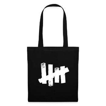 Cinq bandes - bande - bande - Sac en tissu - noir - Devant