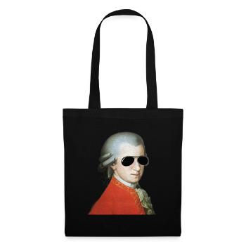 Mozart mit Sonnenbrille Legende cooles Geschenk - Stoffbeutel - Schwarz - Vorne