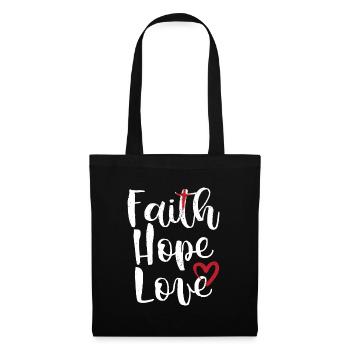 La foi chrétienne Espérance Amour Cadeau cool - Sac en tissu - noir - Devant