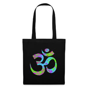 Om - Aum vert psychédélique - Sac en tissu - noir - Devant