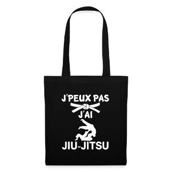 Ich kann nicht, ich habe Jiu-Jitsu brasilianischen Geschenk-Idee - Stoffbeutel - Schwarz - Vorne