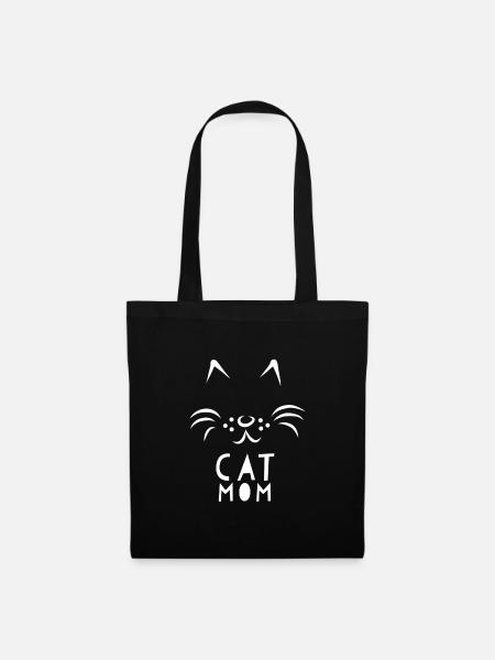 Cat Mom - Stoffbeutel - Schwarz