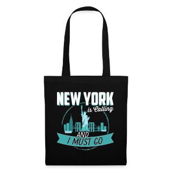 New York calls and I have to go travel Cool - Tote Bag - black - Front