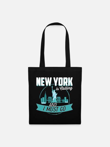 New York ruft und ich muss gehen Reise Cooles - Stoffbeutel - Schwarz
