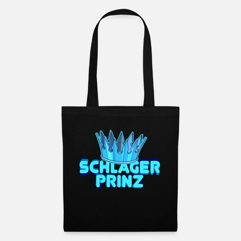Schlager Prinz Volksmusik Fan Krone Statement - Stoffbeutel - Schwarz