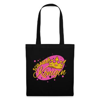 Schlager Queen folk music fan music statement - Tote Bag - black - Front